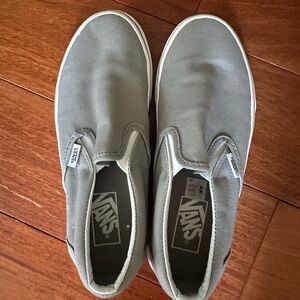 Vans grey slip ons Size men’s 5.5/ women’s 7.5